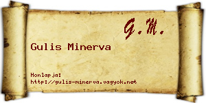 Gulis Minerva névjegykártya
